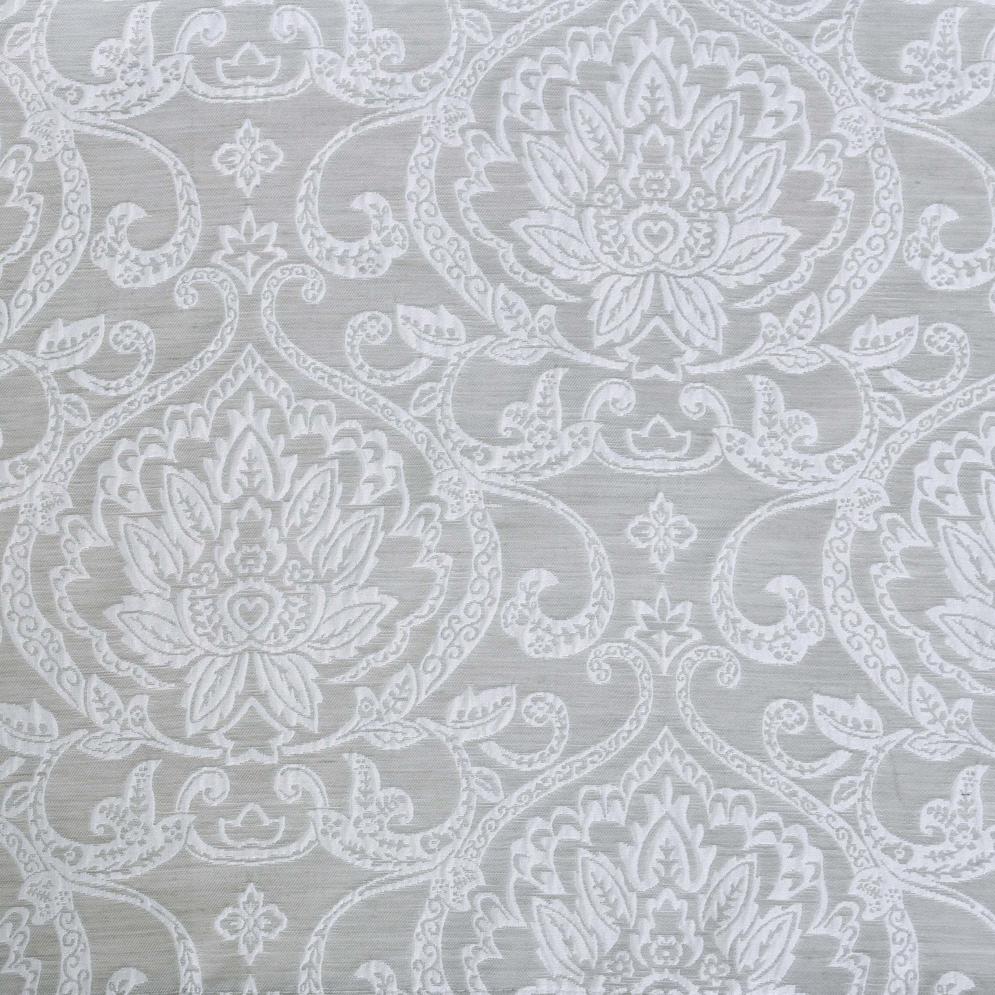 Jacquard Light Filtering Floral Damask Grommet Curtain Panels Set of 2 - Gray