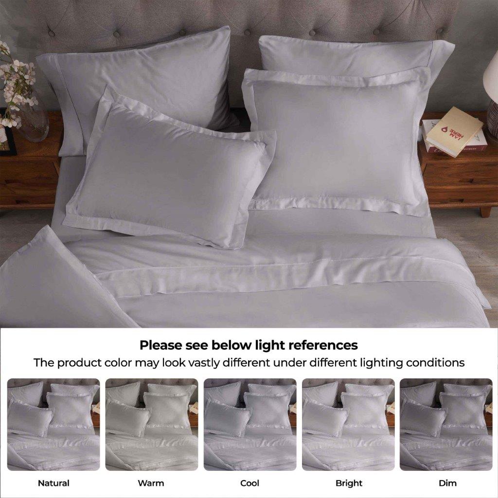 300 Thread Count Modal from Beechwood Solid Duvet Cover Set - Grey