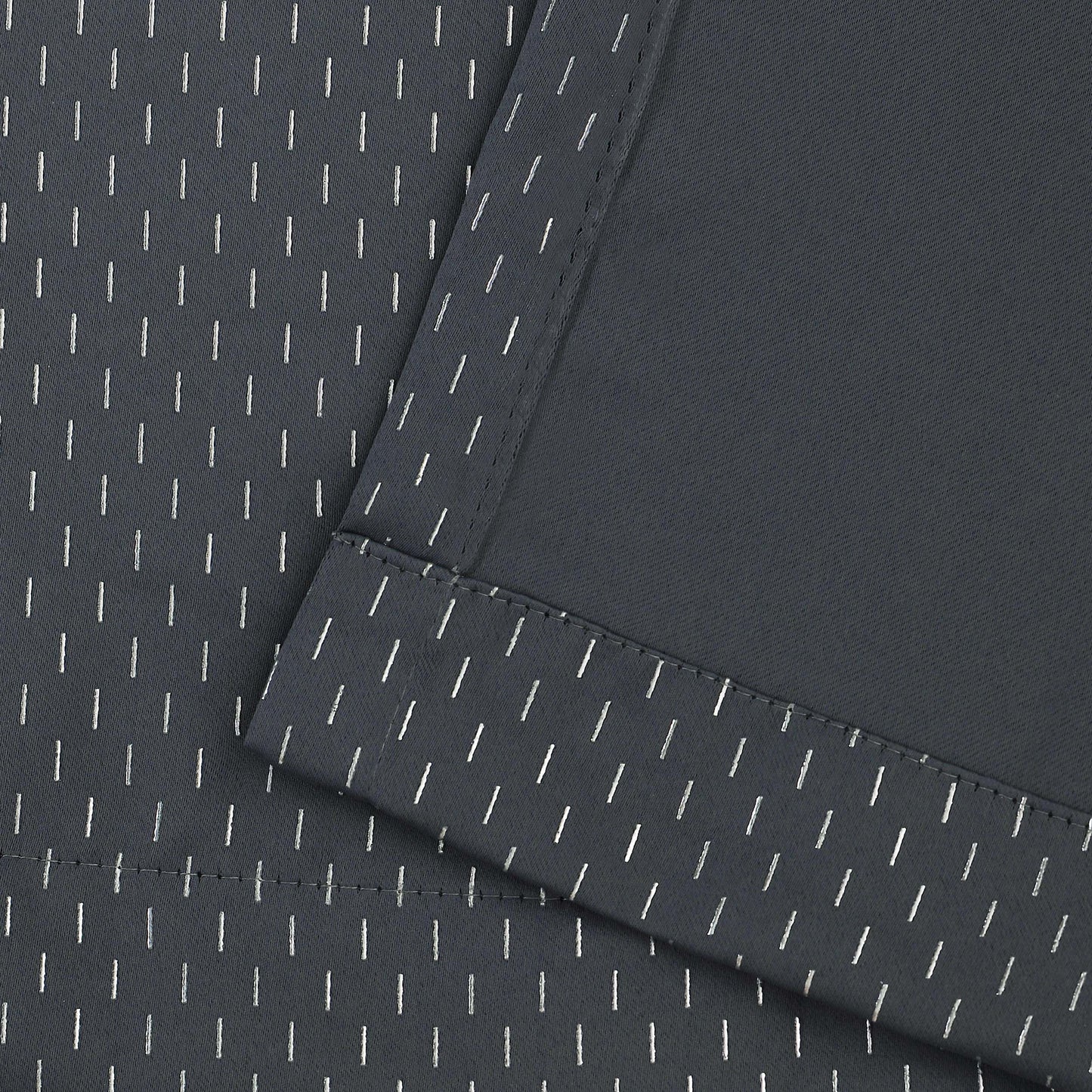 Blackout Solid Shimmer Grommet Curtain Panel Set 26 Inches - Gray
