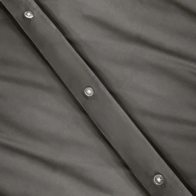Cotton Percale Modern Traditional Duvet Cover Set - Gray