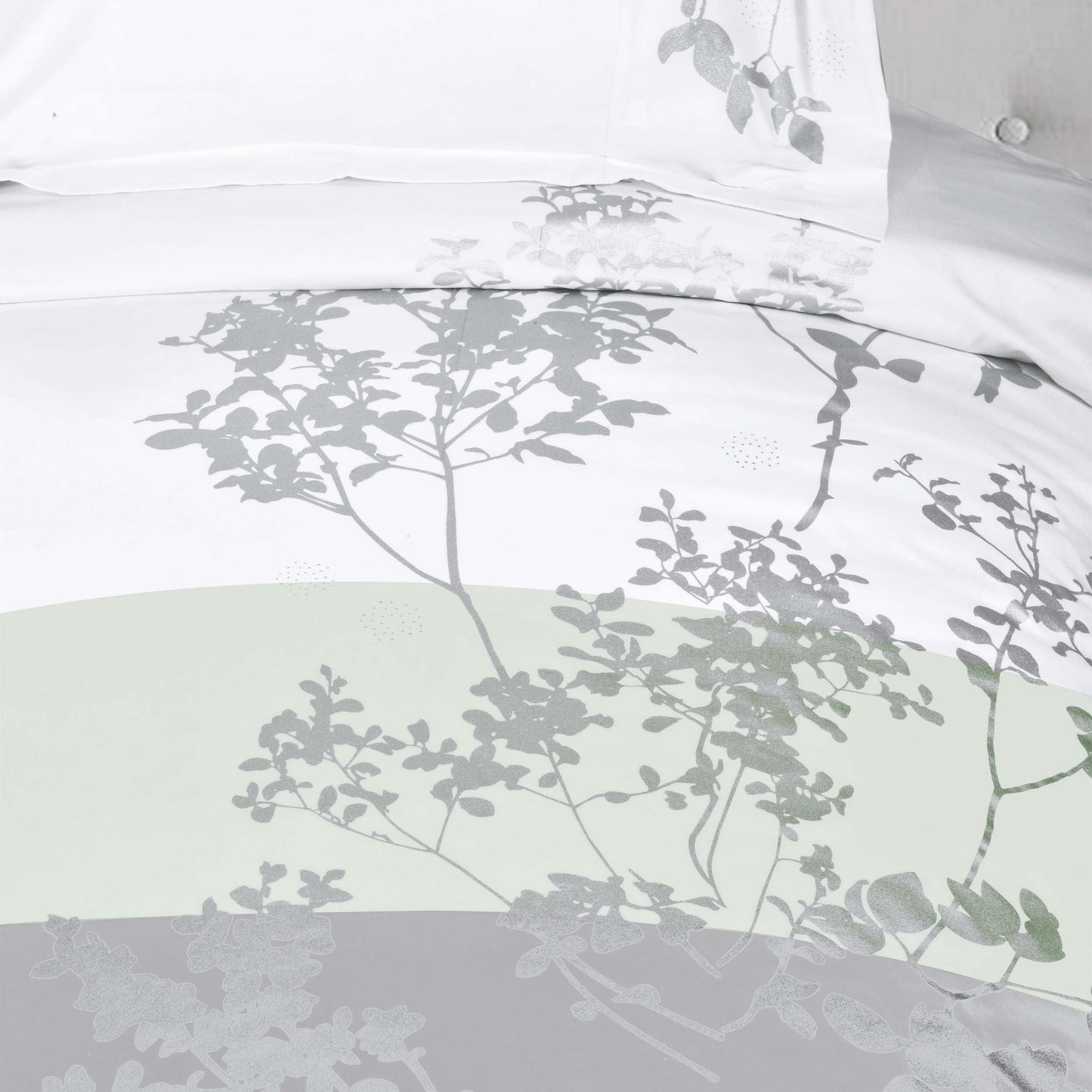 Sydney Floral Damask Cotton Duvet Cover Set - Gray