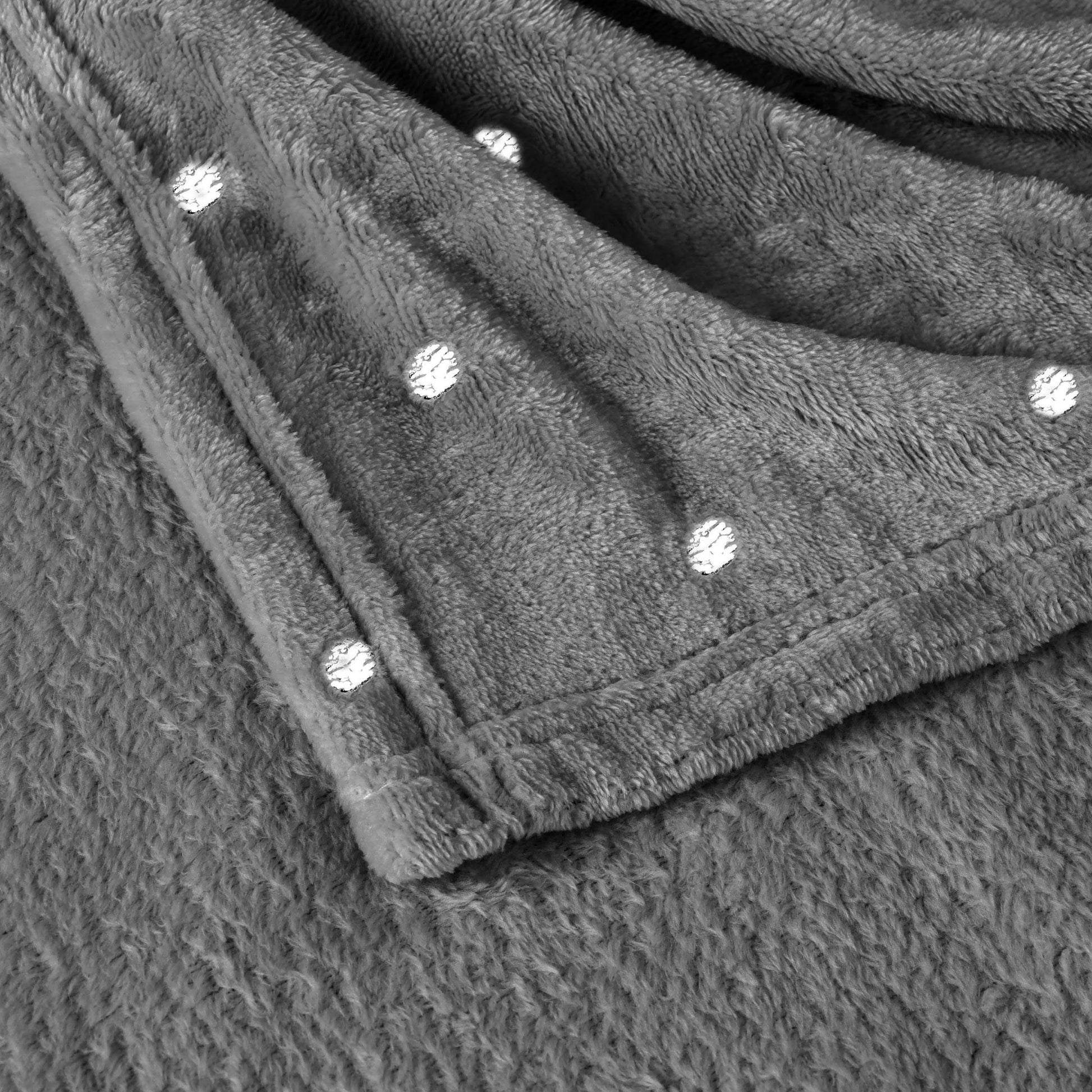 Fleece Plush Medium Weight Fluffy Soft Decorative Blanket Or Throw - Gray