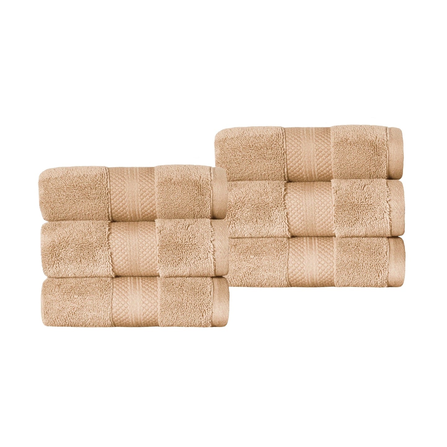 Superior Premium Turkish-Cotton Assorted Towel Set - Hazelnut