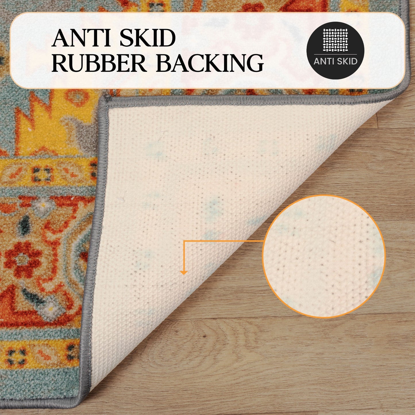 Superior Hadar Geometric Non-Slip Indoor Area Rug or Runner