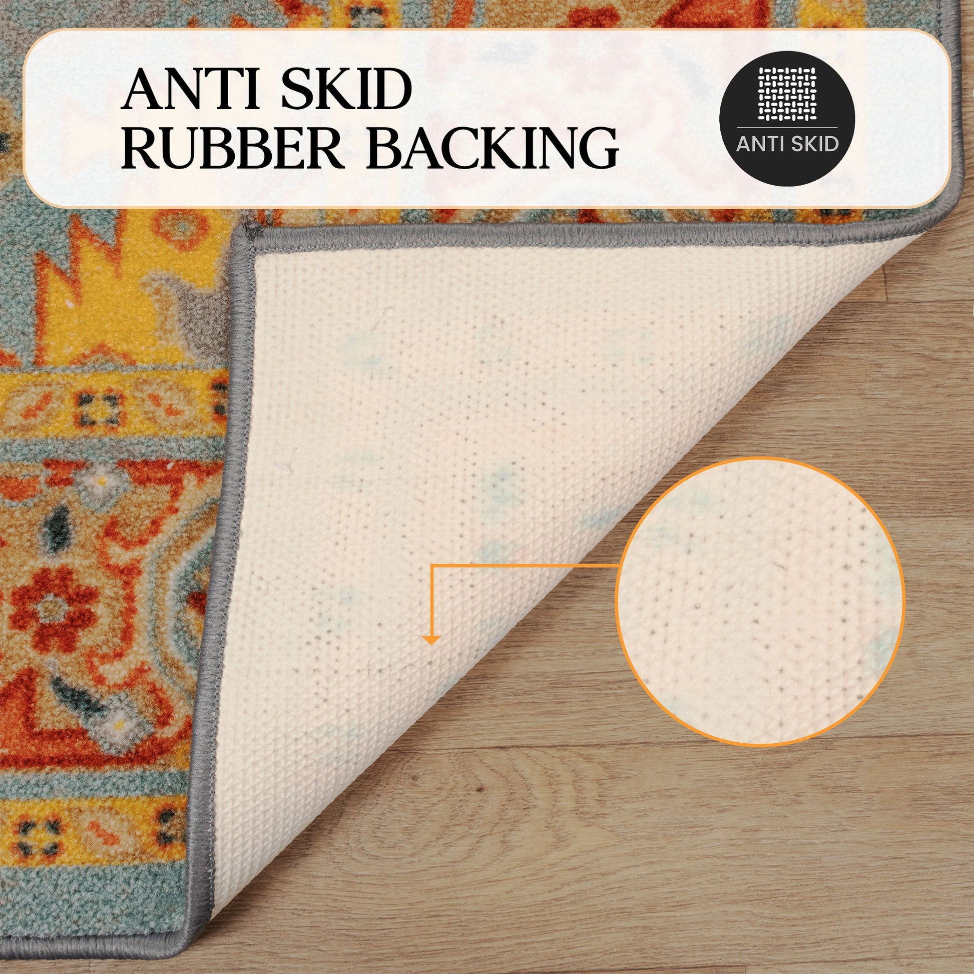 Superior Hadar Geometric Non-Slip Indoor Area Rug or Runner