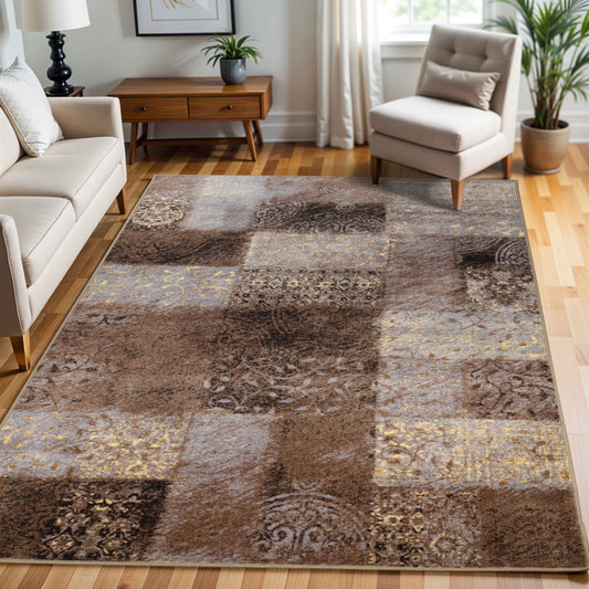 Hadley Damask Indoor Area Rug or Runner Rug