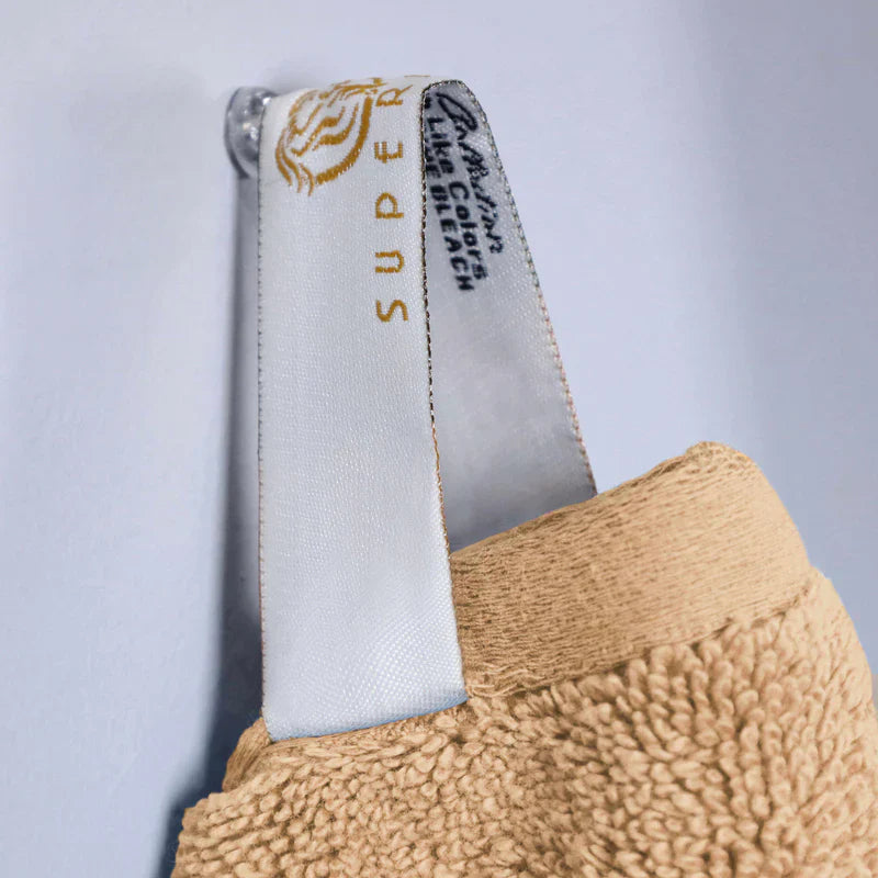 Turkish Cotton Highly Absorbent Solid 6 Piece Towel Set - HazelNut