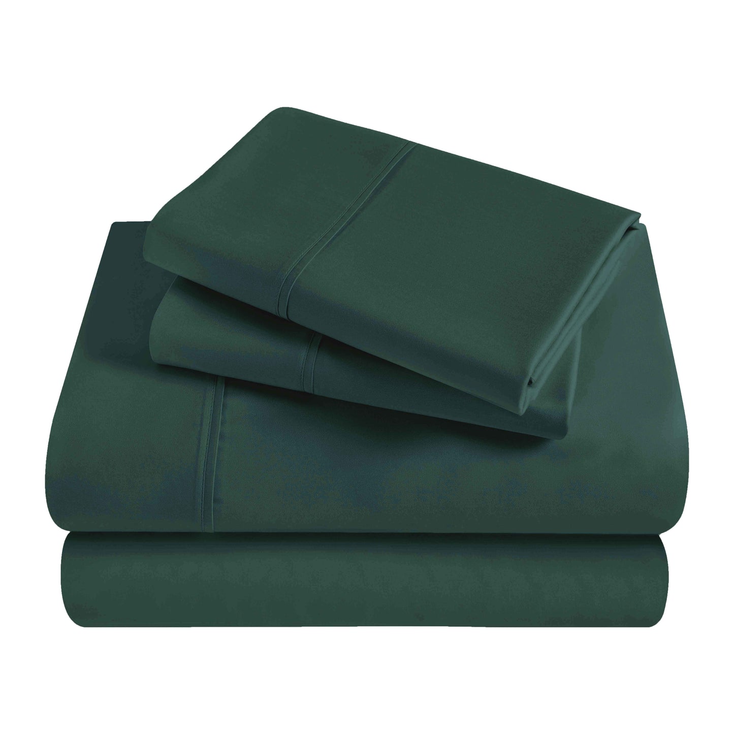 Egyptian Cotton 300 Thread Count Solid Deep Pocket Sheet Set - HunterGreen