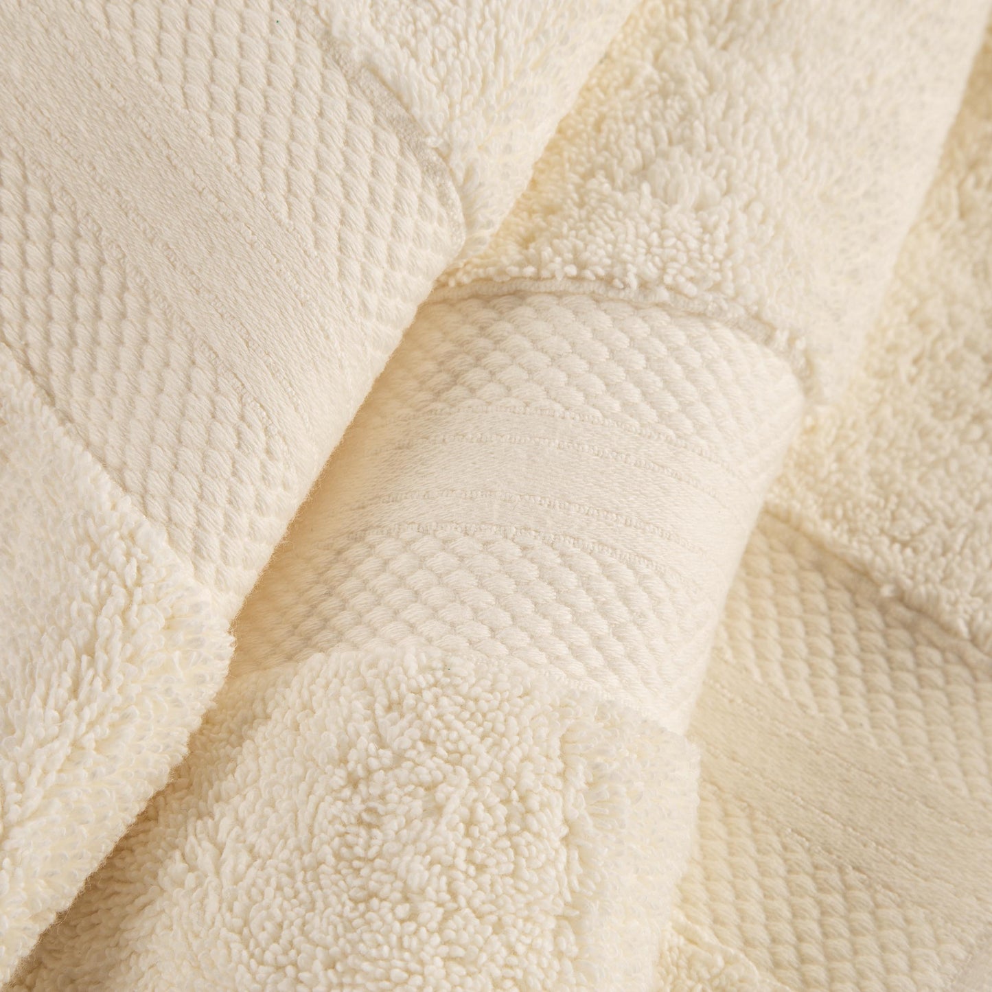 Superior Premium Turkish-Cotton Assorted Towel Set - Ivory