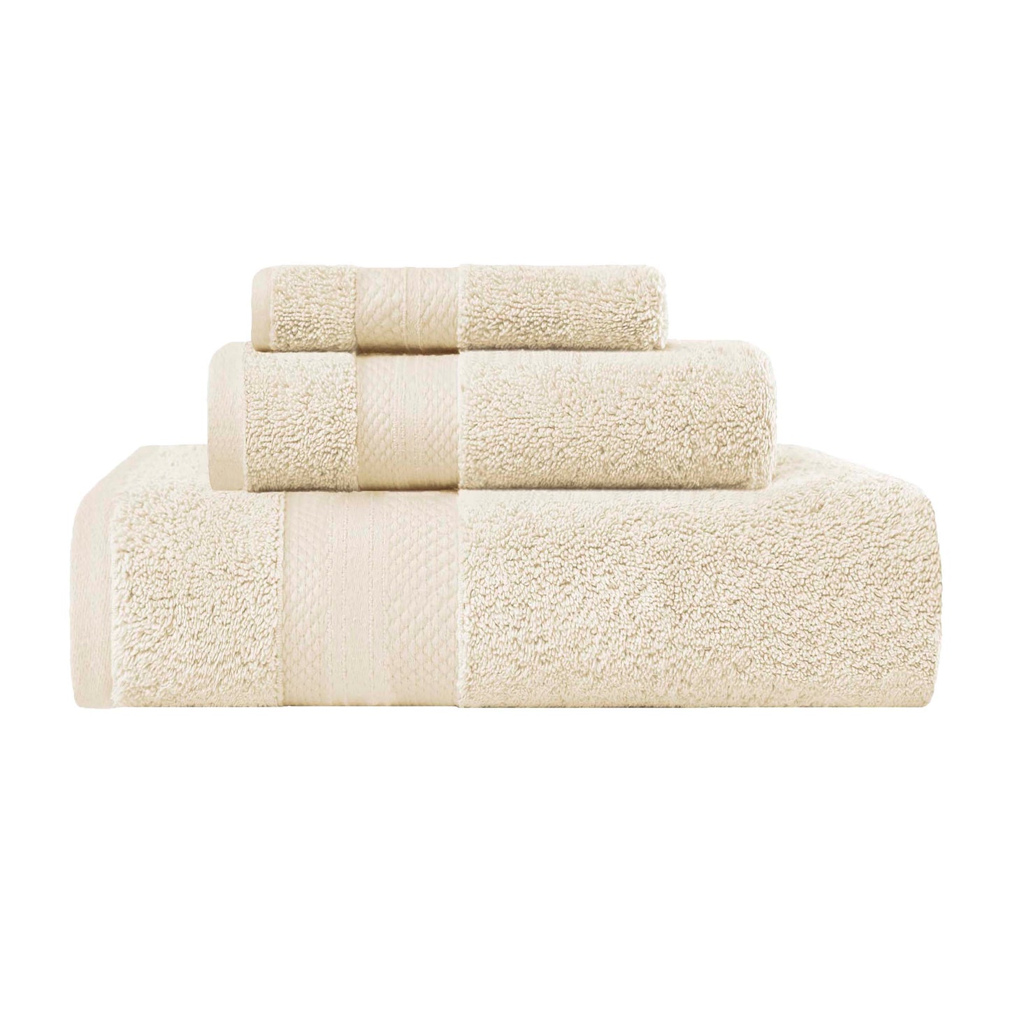 Superior Premium Turkish-Cotton Assorted Towel Set - Ivory