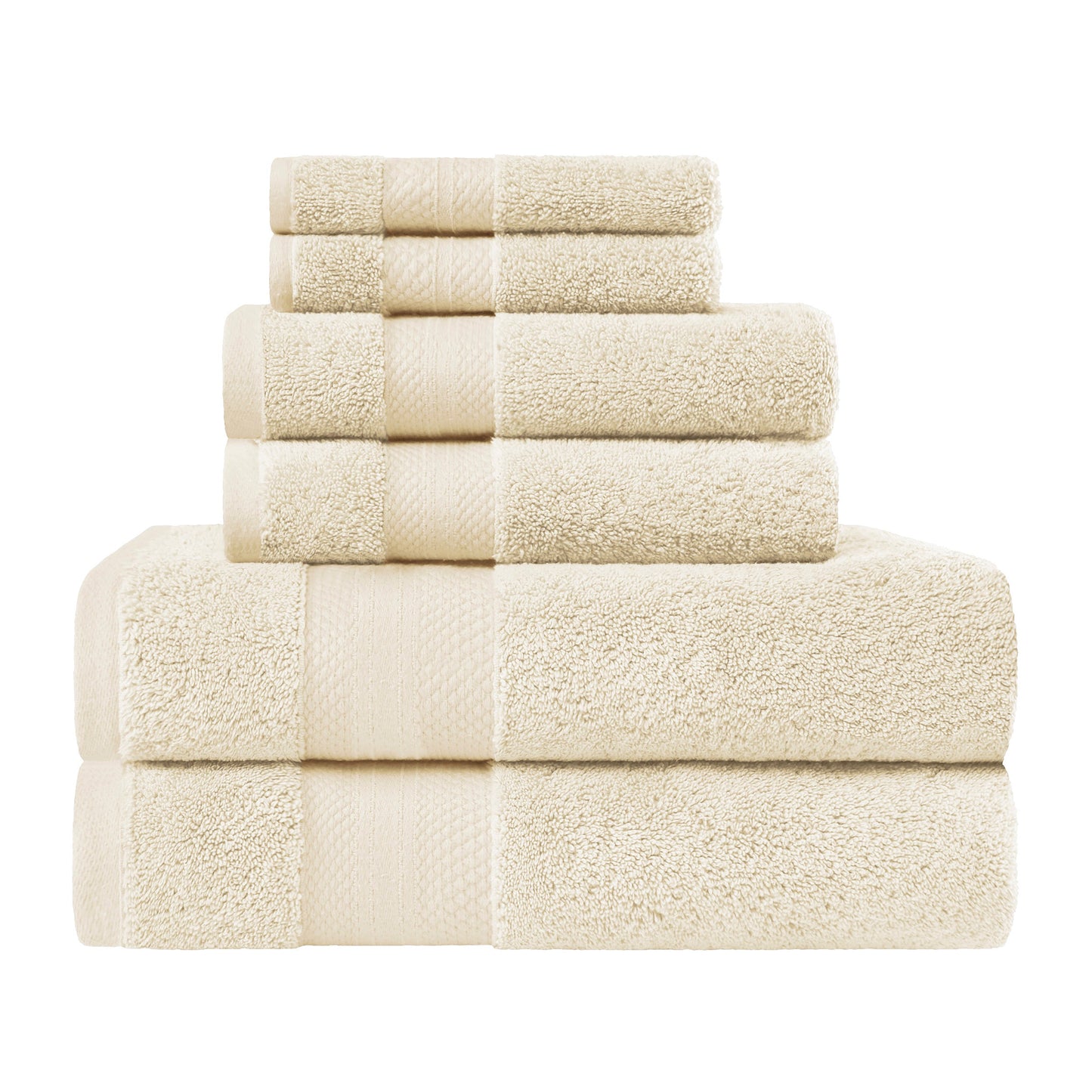 Superior Premium Turkish-Cotton Assorted Towel Set - Ivory