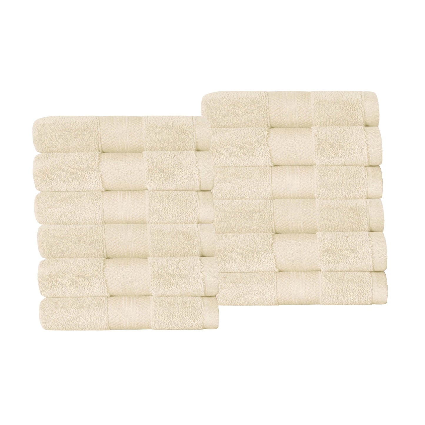 Superior Premium Turkish-Cotton Assorted Towel Set - Ivory