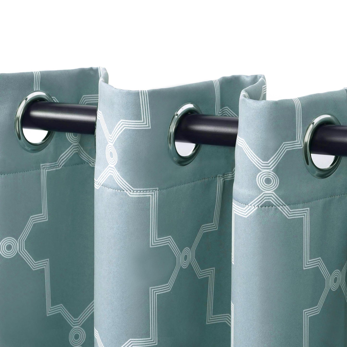 Imperial Trellis Washable Room Darkening Blackout Curtains, Set of 2