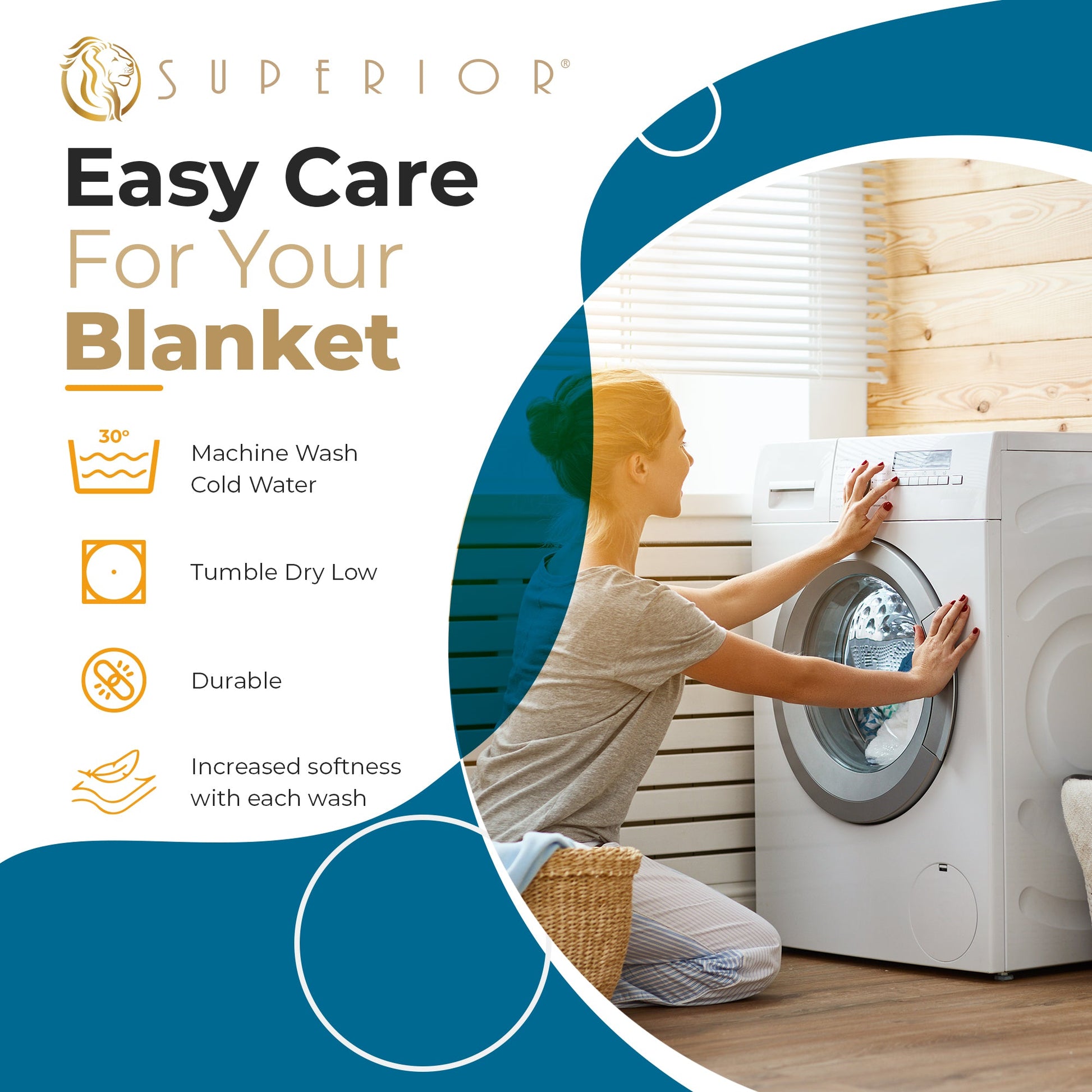 Waffle Weave Honeycomb Knit Soft Solid Textured Cotton Blanket - Azure