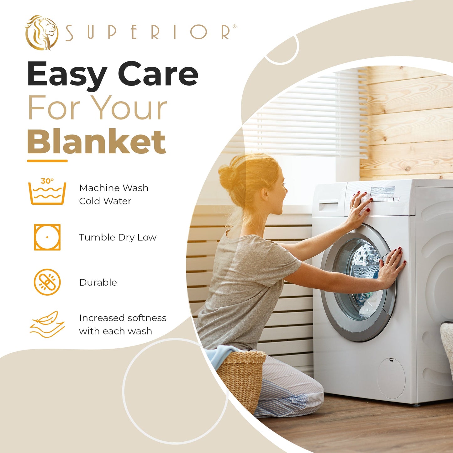 Waffle Weave Honeycomb Knit Soft Solid Textured Cotton Blanket - Ivory