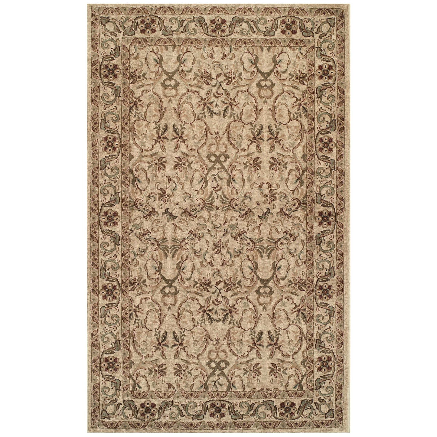 Heritage Traditional Floral Scroll Indoor Runner or Area Rug
