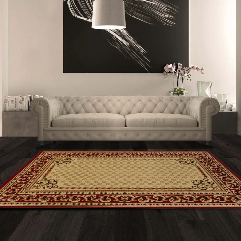 Longfield Traditional Oriental Area Rug - Ivory