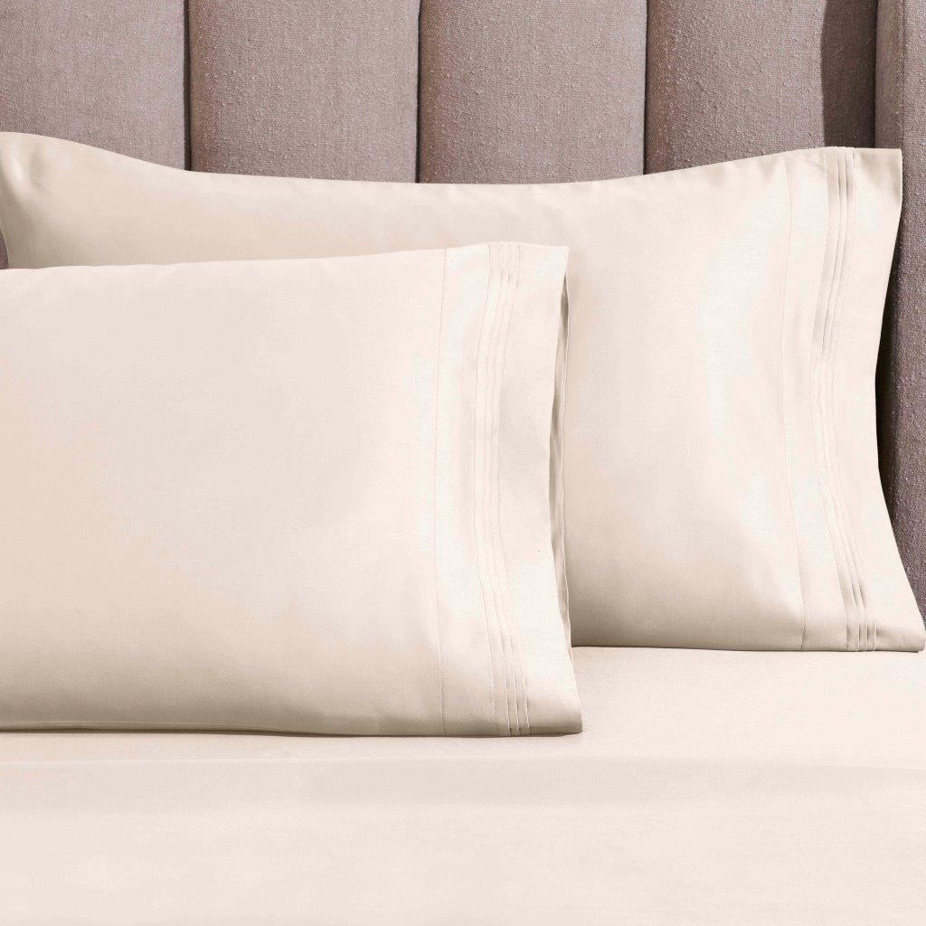 1500 Thread Count Egyptian Cotton 2 Piece Solid Pillowcase Set - Ivory