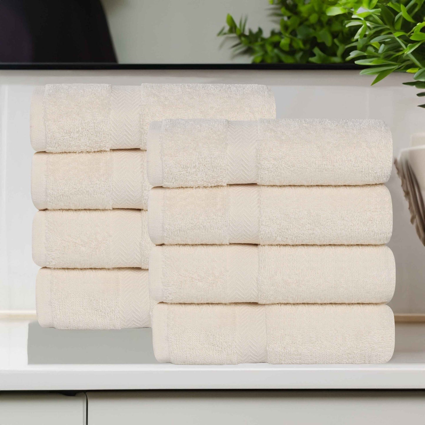 Eco-Friendly Cotton 8 Piece Hand Towel Set