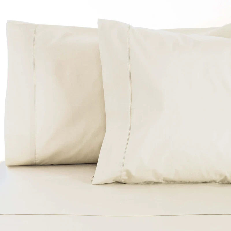 Egyptian Cotton 530 Thread Count Solid Pillowcases Set of 2 - Ivory