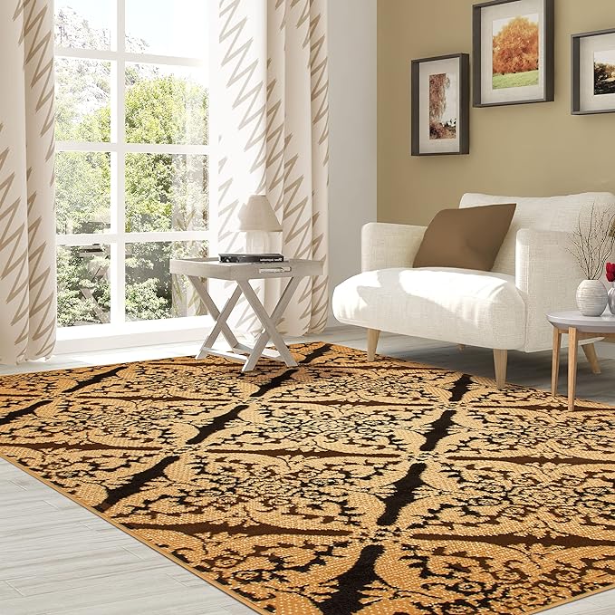 Xiaomi Contemporary Geometric Medallion Indoor Area Rug or Runner - Ivory