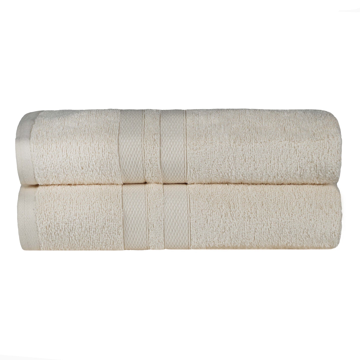 Ultra-Soft Cotton Solid Medium Weight Absorbent Bath Towel Set of 2