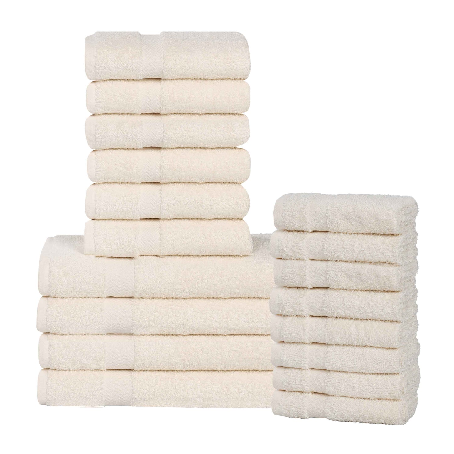 Highly Absorbent Eco-Friendly Soft Cotton 18 Piece Towel Set