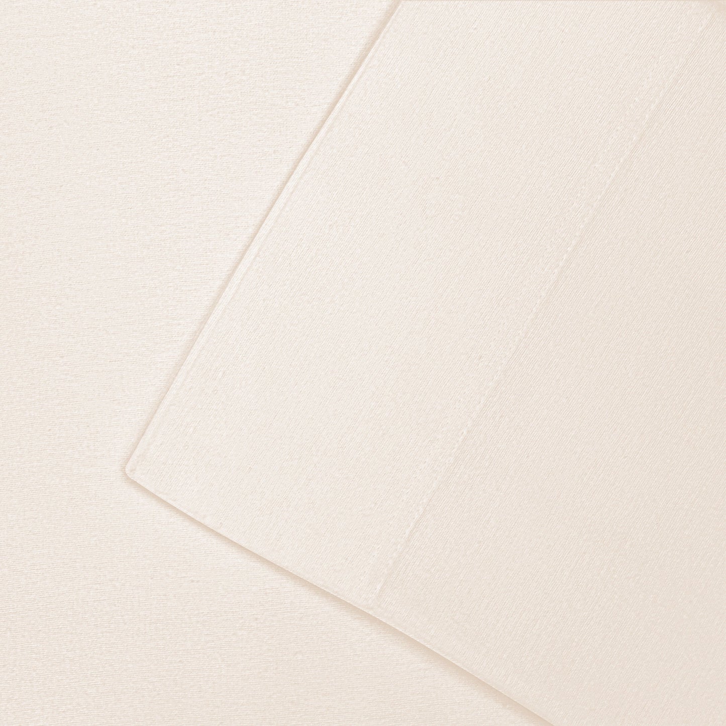 Solid Flannel Cotton Soft Fuzzy Pillowcases, Set of 2 - Ivory