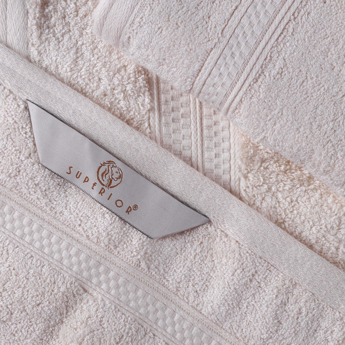 Ultra-Soft Rayon from Bamboo Cotton Blend 8 Piece Towel Set - Ivory