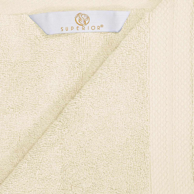 Turkish Cotton Highly Absorbent Solid 6 Piece Towel Set - Ivory