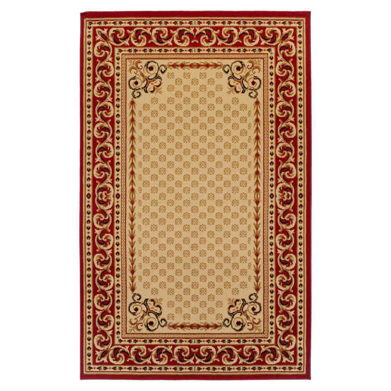 Longfield Traditional Oriental Area Rug - Ivory