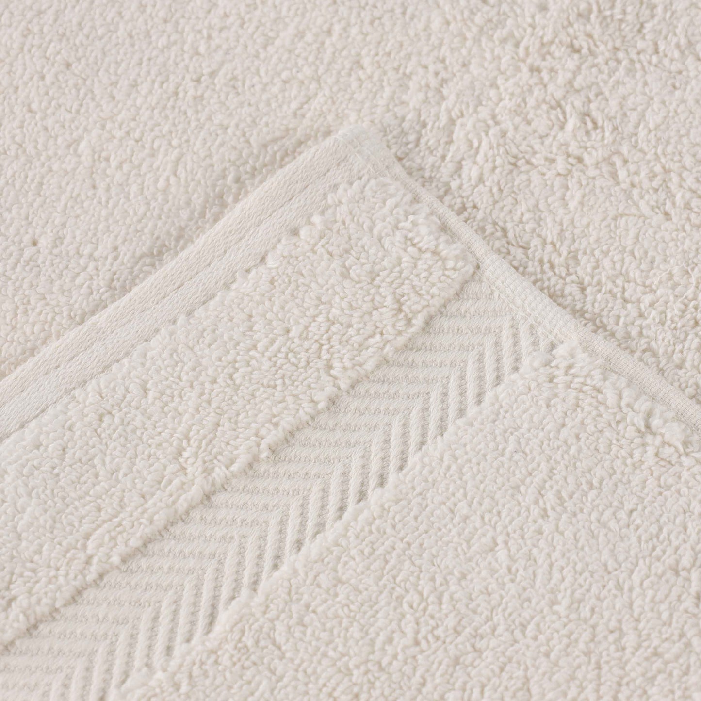 Zero Twist Smart Dry Combed Cotton 2 Piece Bath Towel Set - Ivory