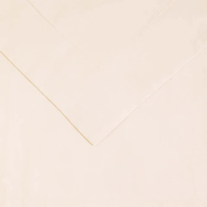 Cotton Percale Modern Traditional Duvet Cover Set - Ivory