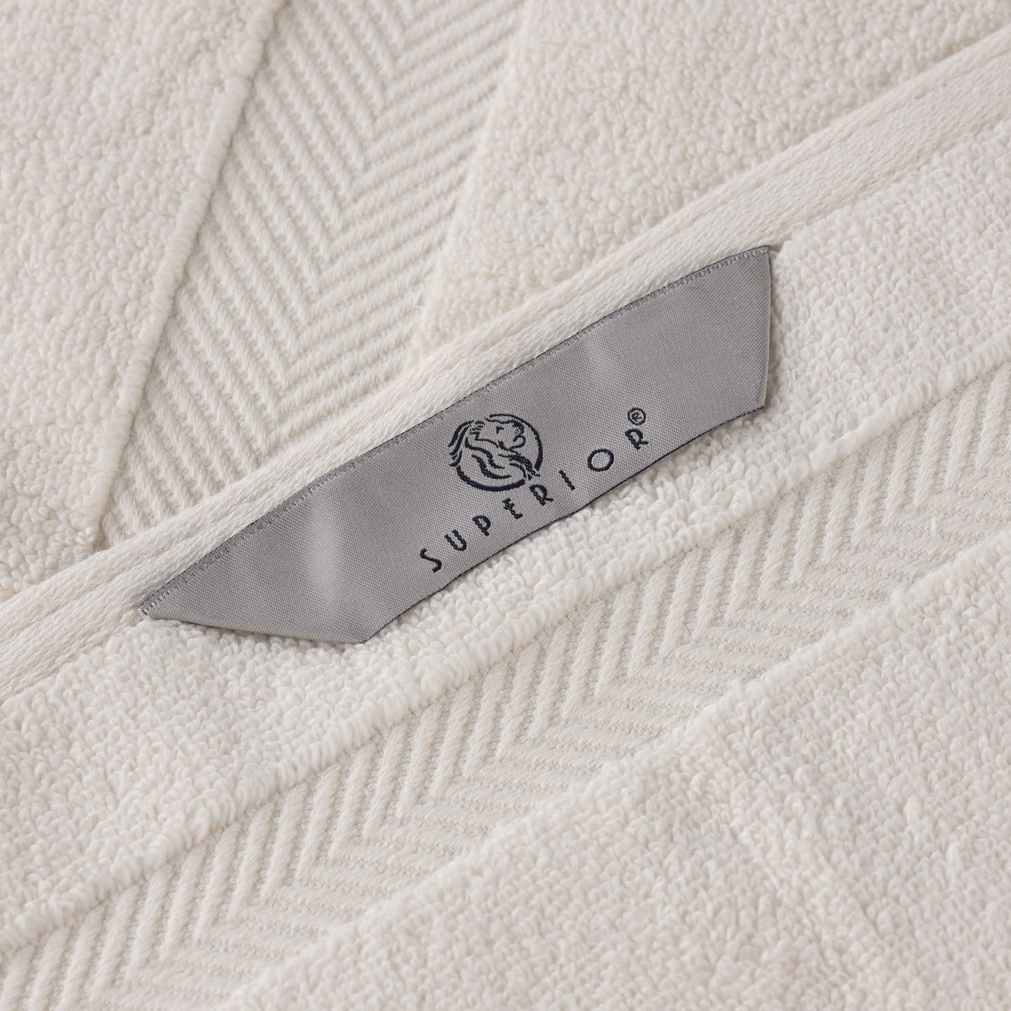 Zero Twist Smart Dry Combed Cotton 2 Piece Bath Towel Set - Ivory