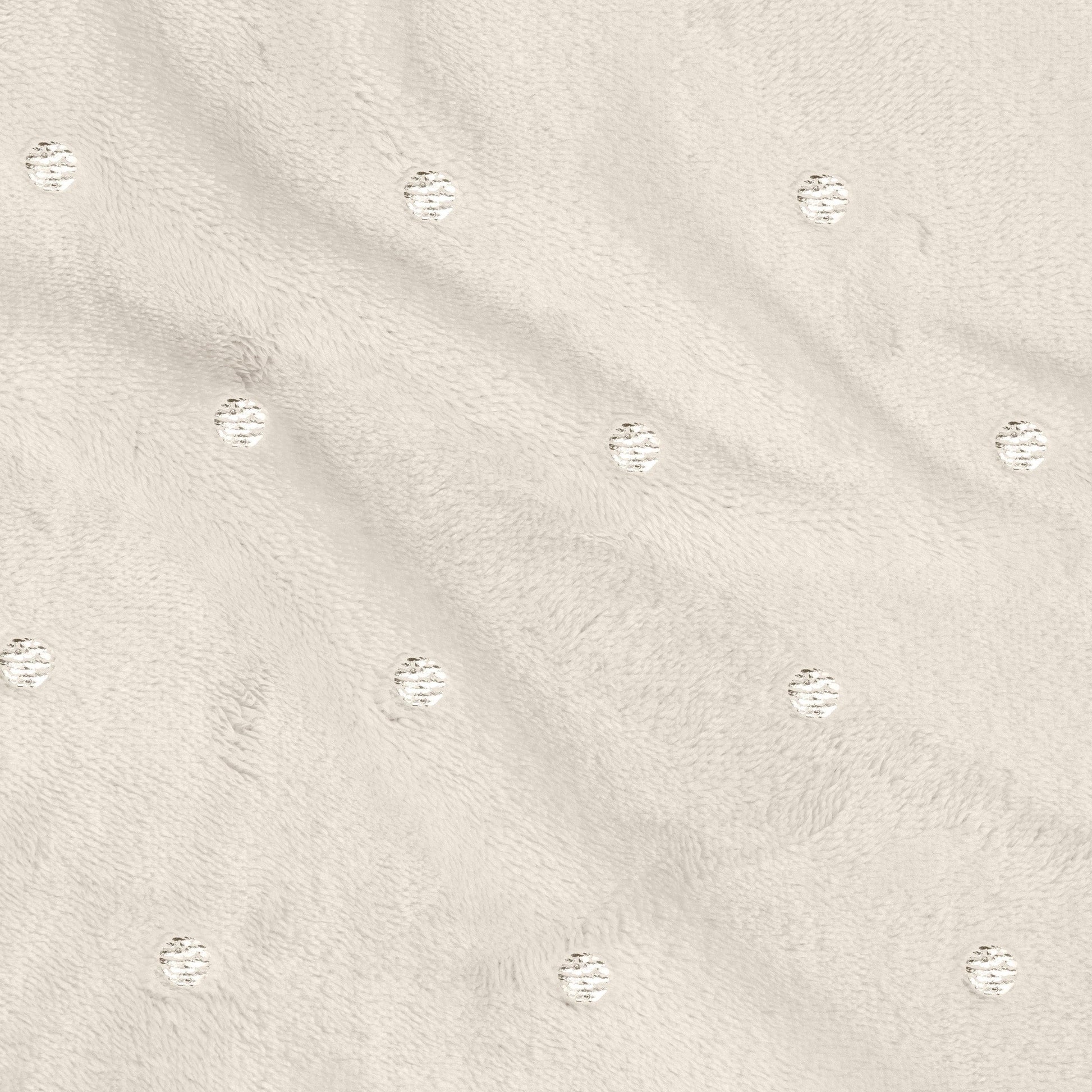Fleece Plush Medium Weight Fluffy Soft Decorative Blanket Or Throw - Ivory