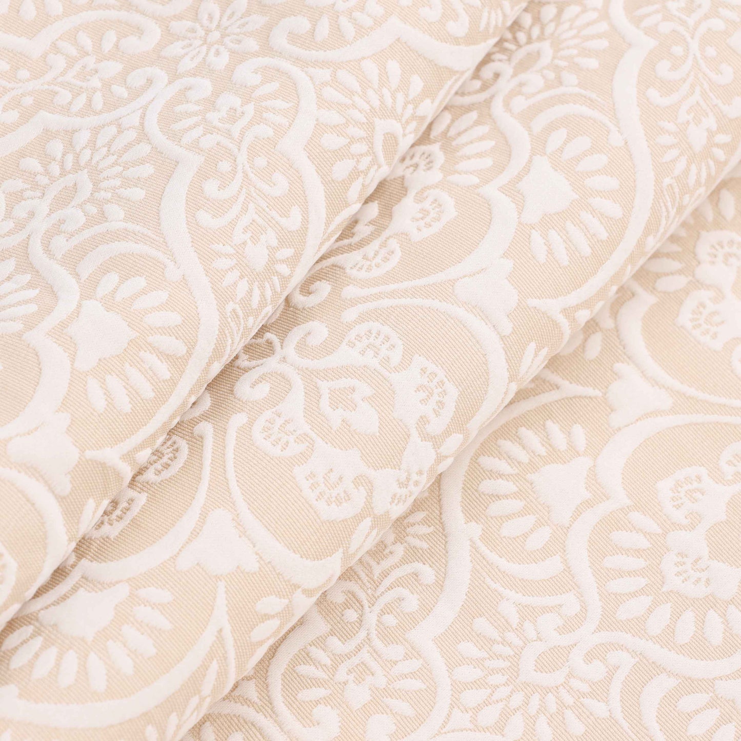 Enzy Medium Weight Floral Matelasse 3 Piece Bedspread Pillow Sham Set - Ivory