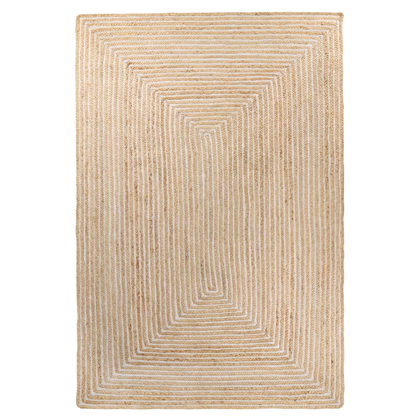 Braided Jute Reversible Round Indoor Outdoor Area Rug - Ivory