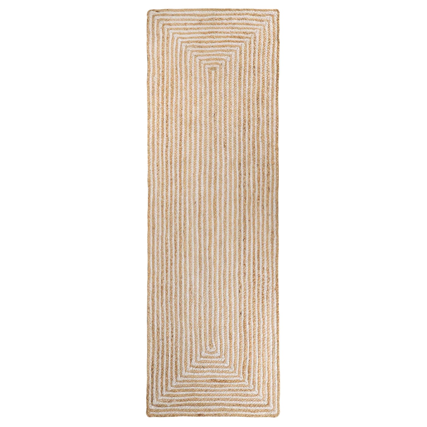 Braided Jute Reversible Round Indoor Outdoor Area Rug - Ivory