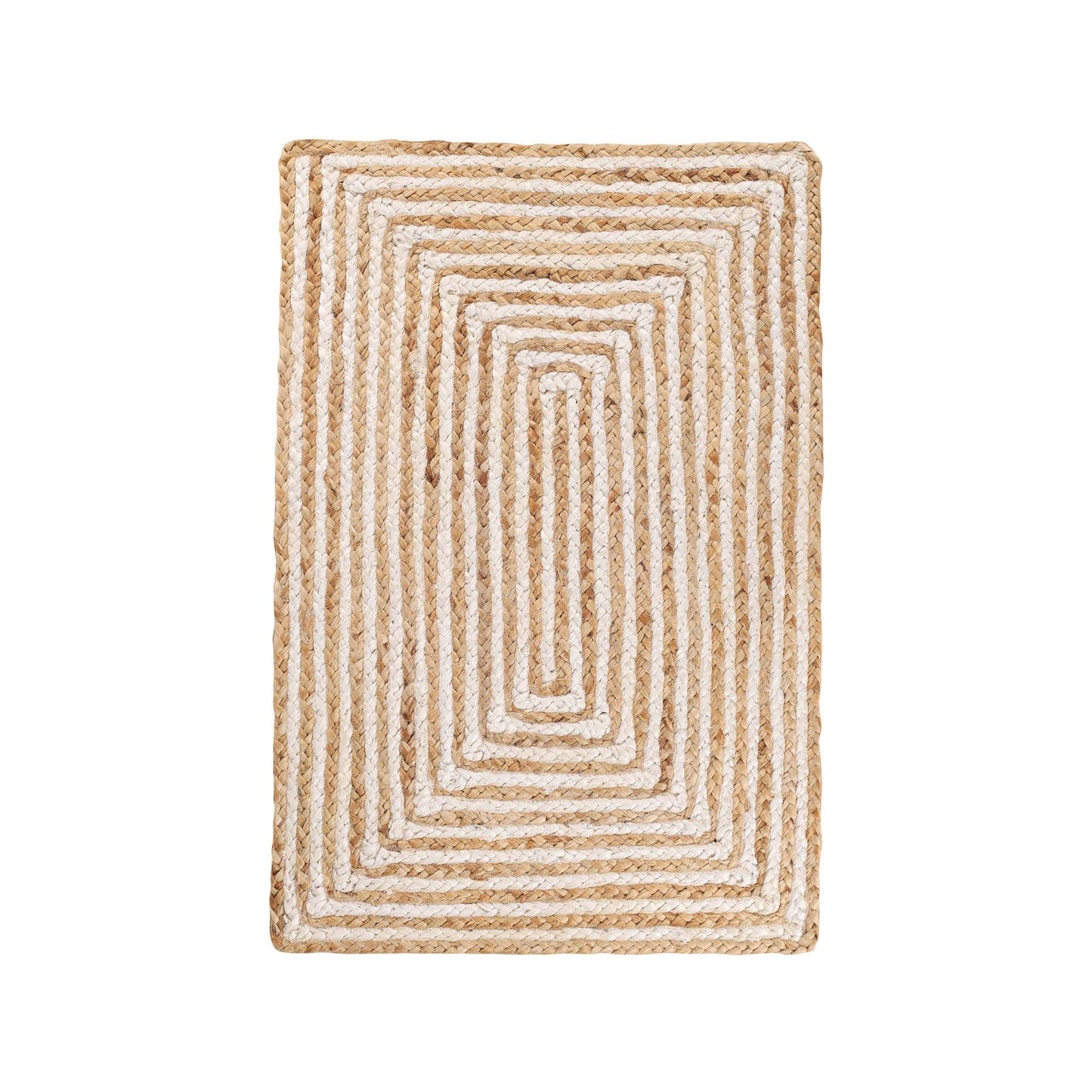Braided Jute Reversible Round Indoor Outdoor Area Rug - Ivory