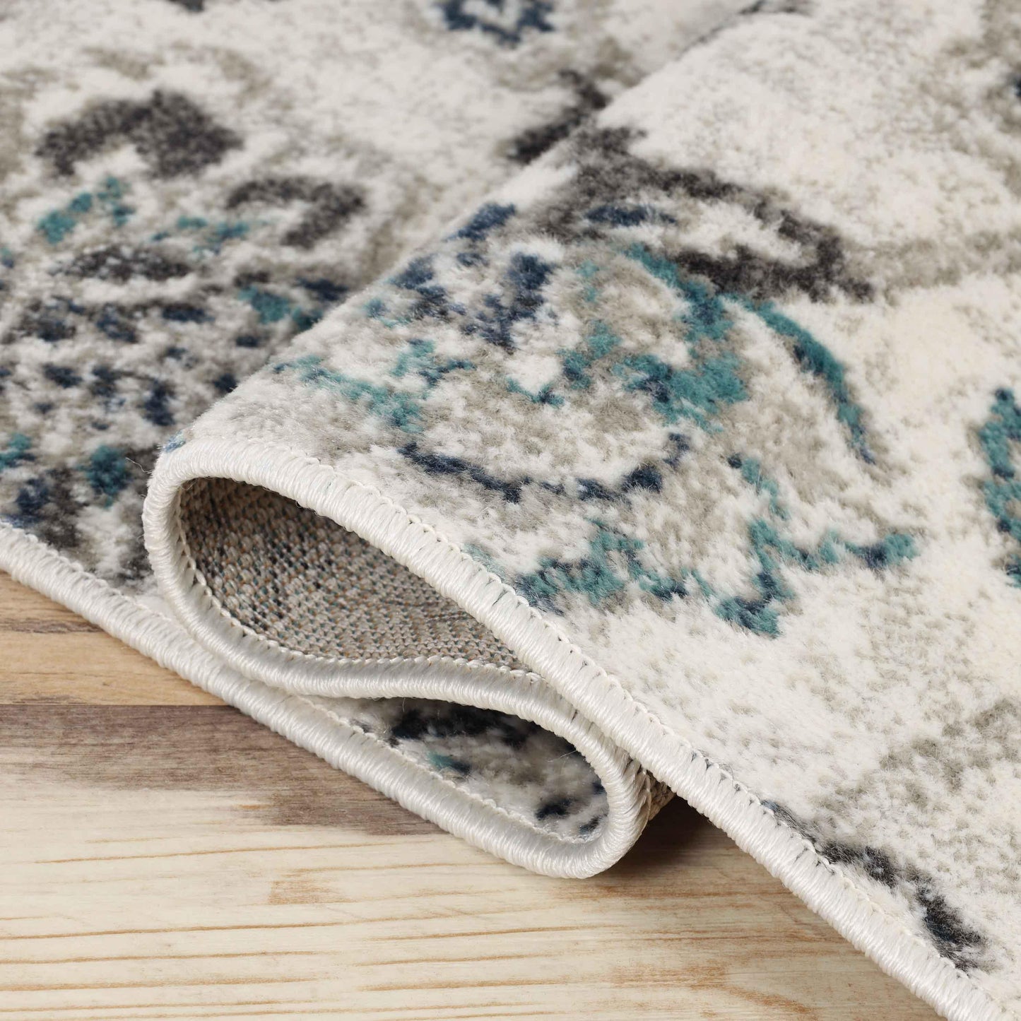 Jacobean Floral Modern Farmhouse Indoor Area Rug or Runner Rug - DeepRoyal