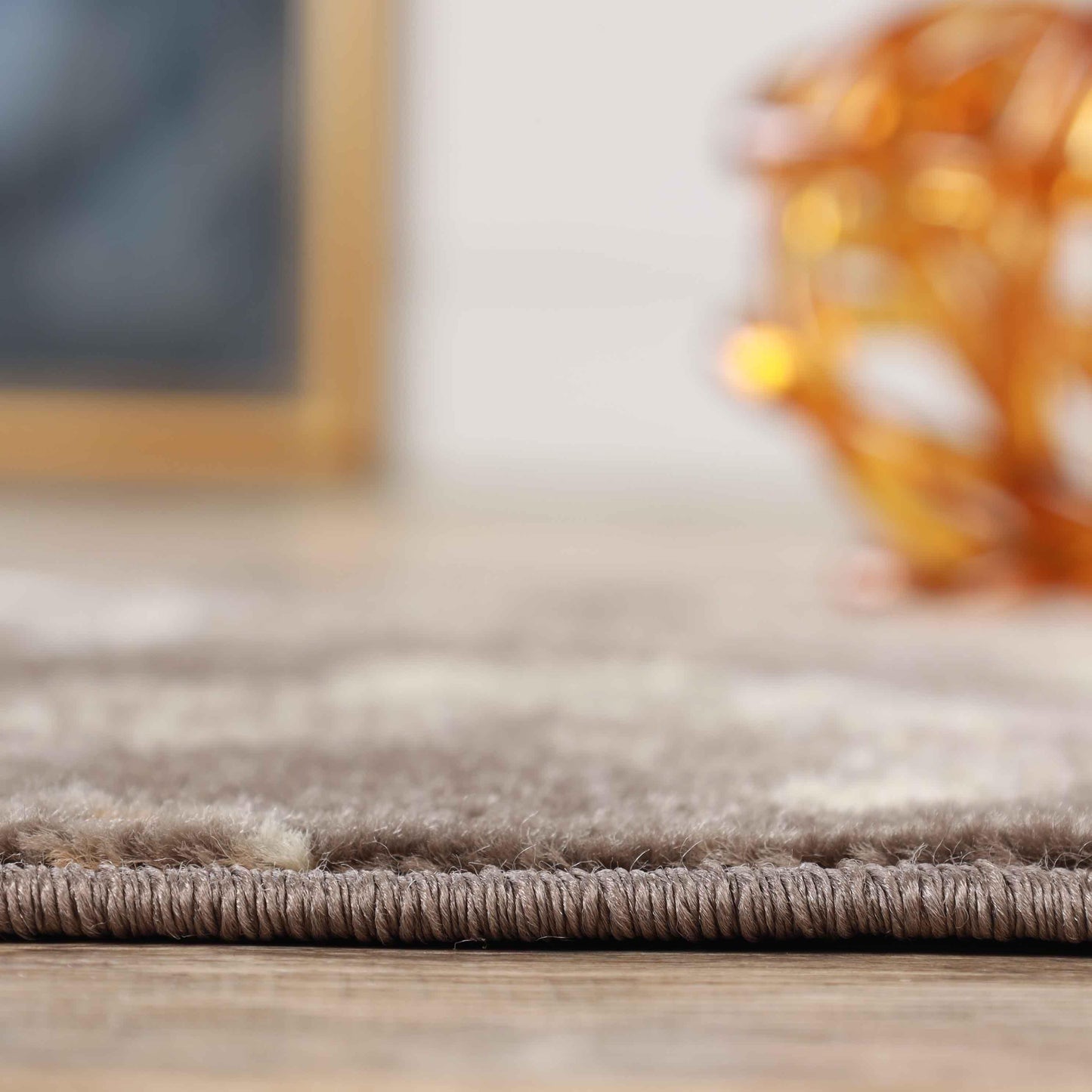 Jacobean Floral Modern Farmhouse Indoor Area Rug or Runner Rug - Taupe