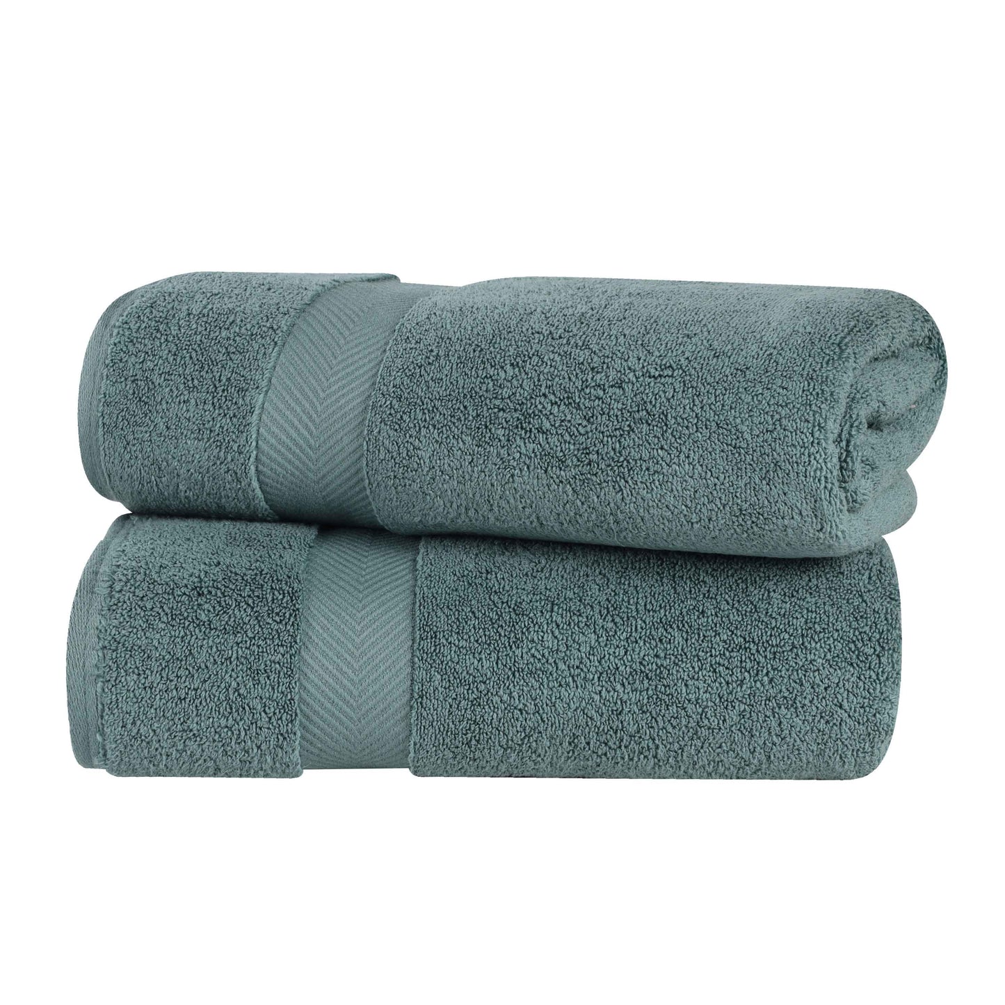 Zero-Twist Smart-Dry Combed Cotton 2 Piece Bath Sheet Set - Jade