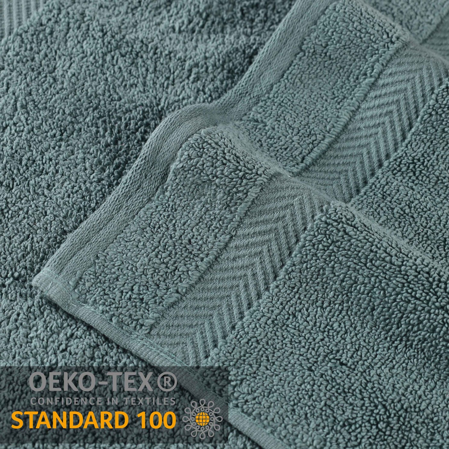 Zero Twist Smart Dry Combed Cotton 2 Piece Bath Towel Set - Jade