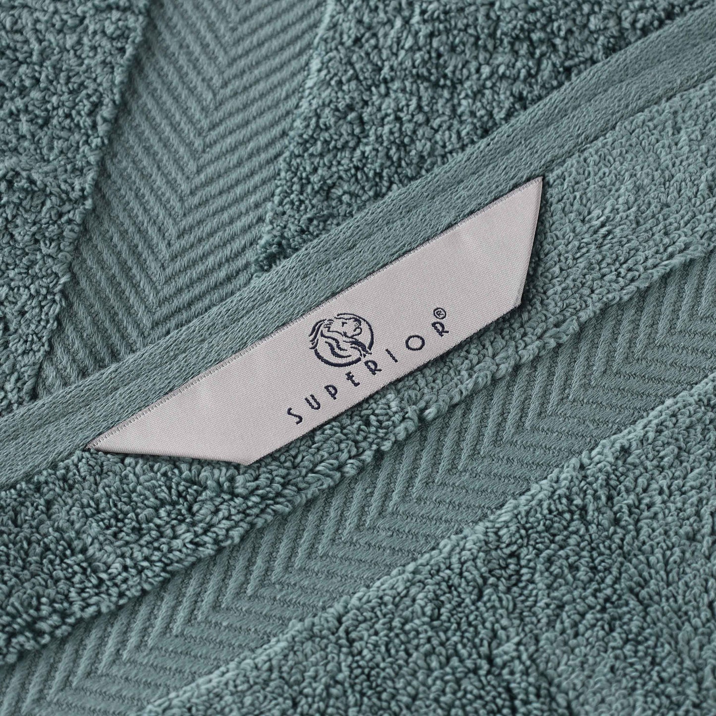 Zero Twist Smart Dry Combed Cotton 2 Piece Bath Towel Set - Jade