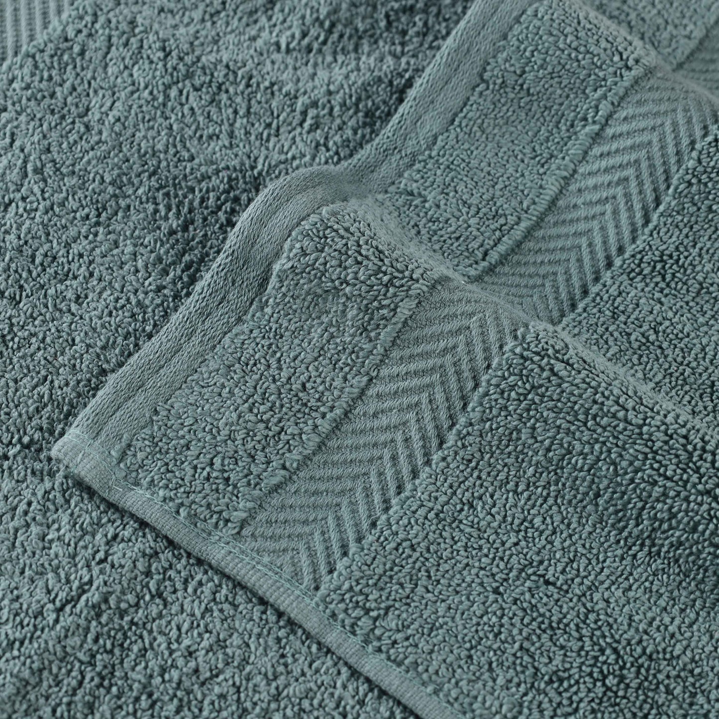 Zero Twist Smart Dry Combed Cotton 2 Piece Bath Towel Set - Jade