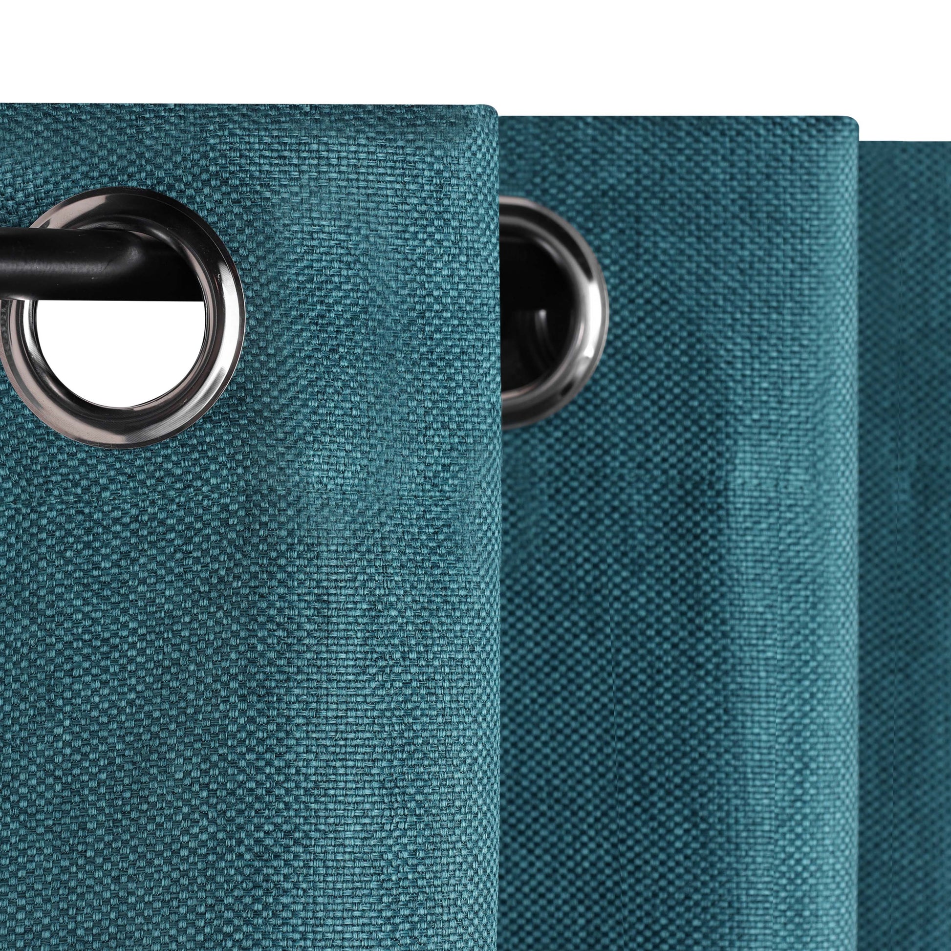 Jaxon Textured Blackout Curtain Set of 2 Panels - Deep Sea
