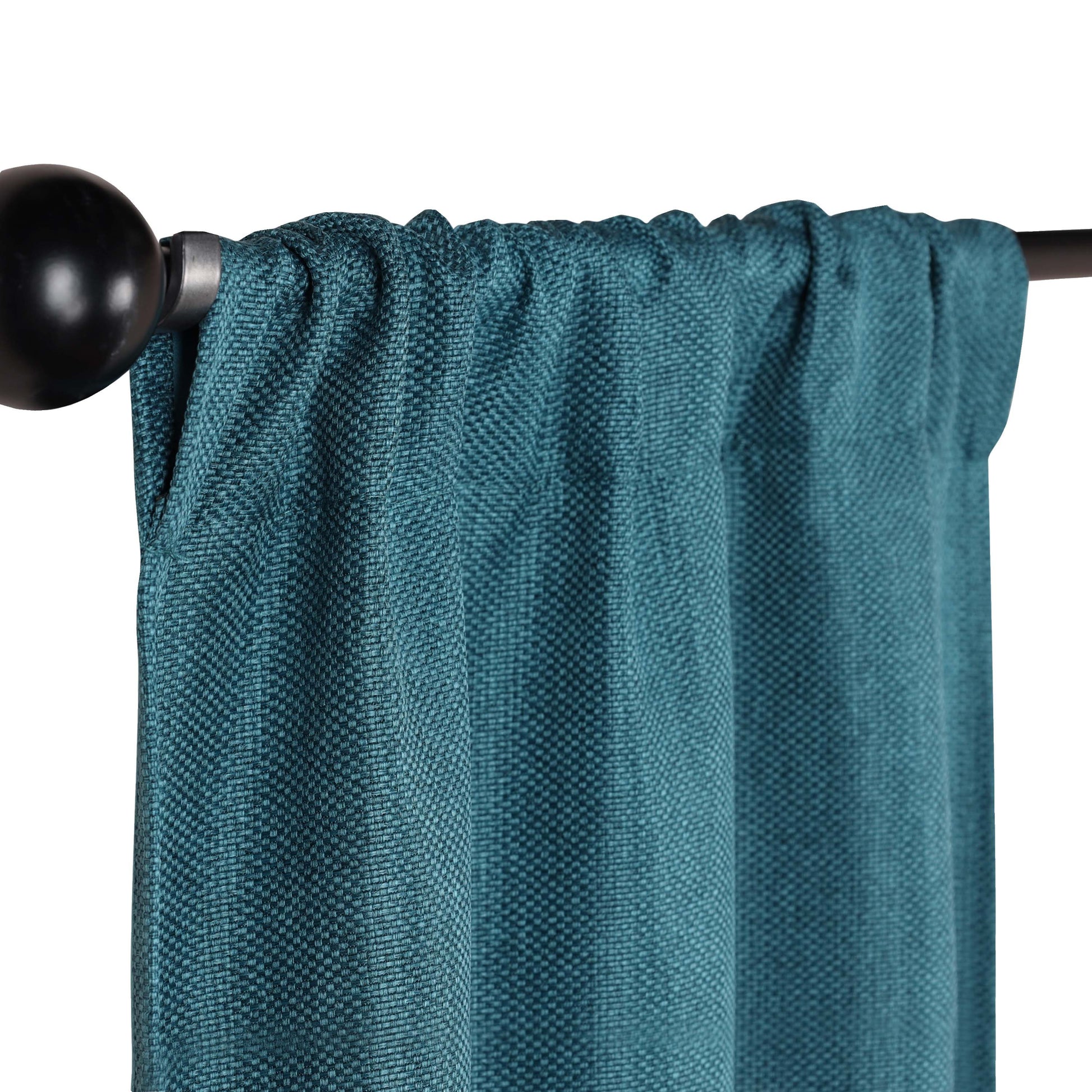 Jaxon Textured Blackout Curtain Set of 2 Panels - Deep Sea