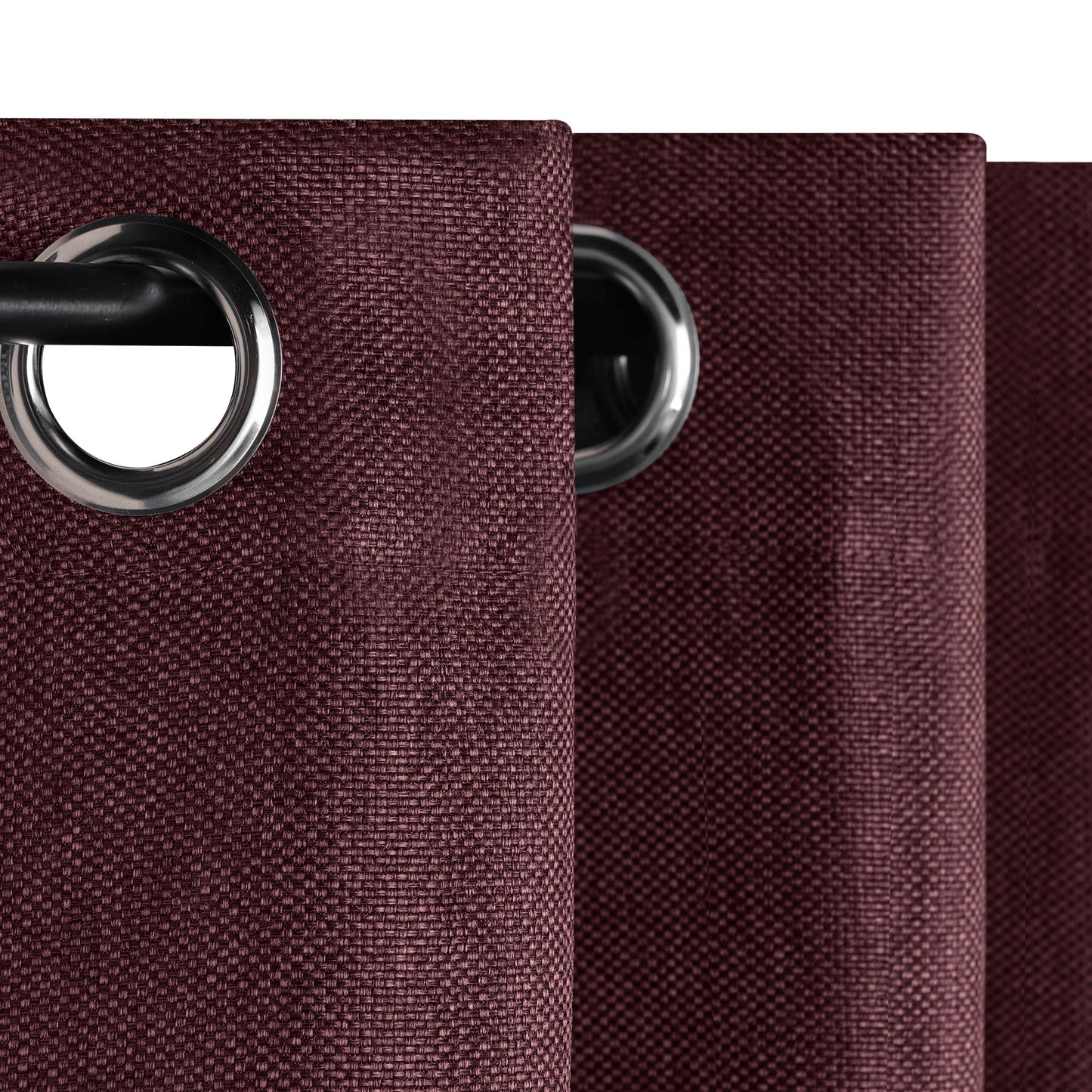 Jaxon Textured Blackout Curtain Set of 2 Panels - Mulberry