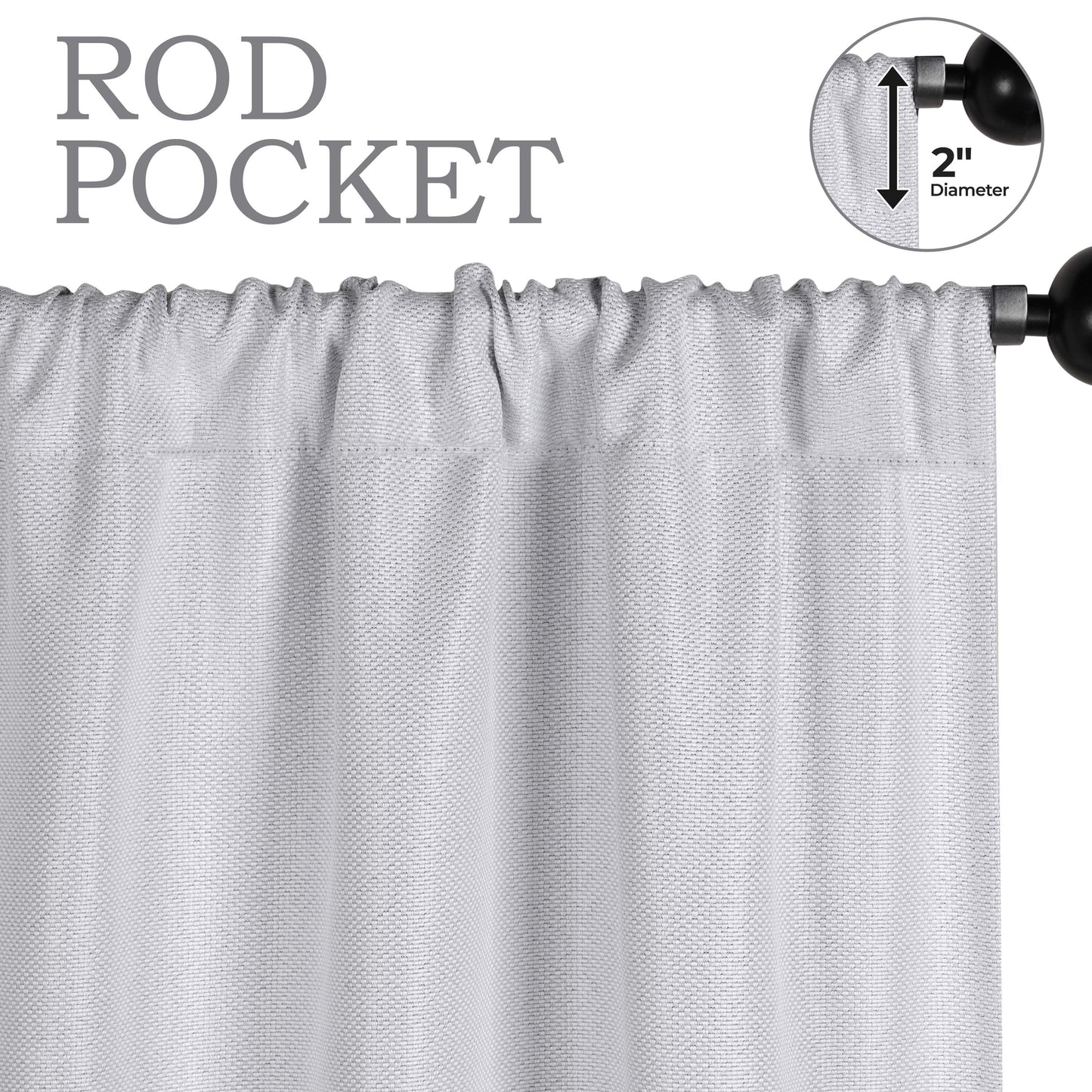 Jaxon Textured Blackout Curtain Set of 2 Panels - Platinum