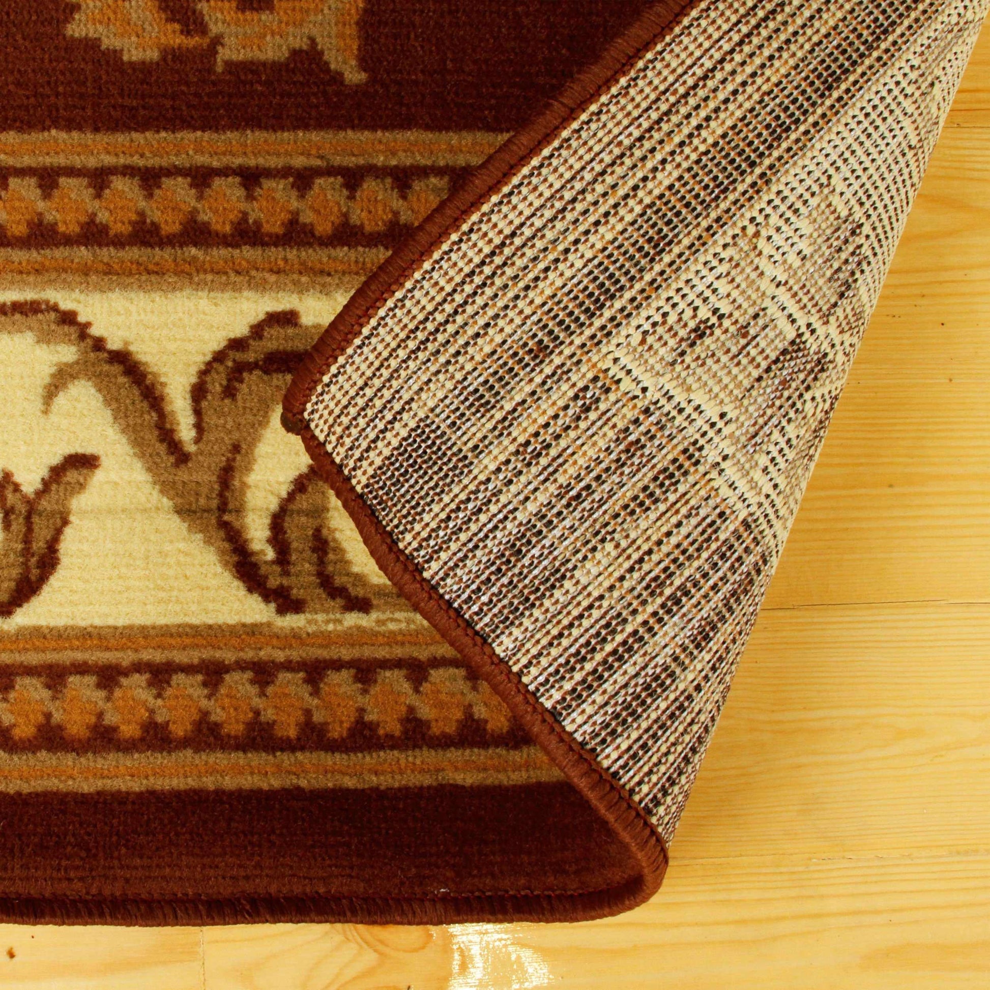 Kensington Medallion and Scroll Area Rug - Toffee